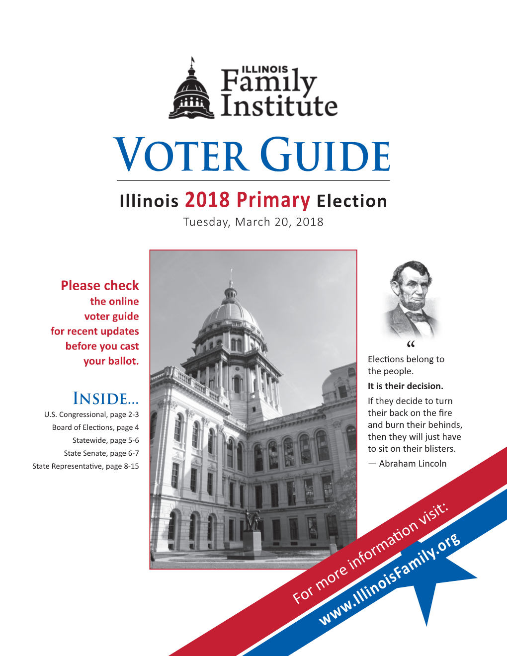 Voter Guide Illinois 2018 Primary Election Tuesday, March 20, 2018