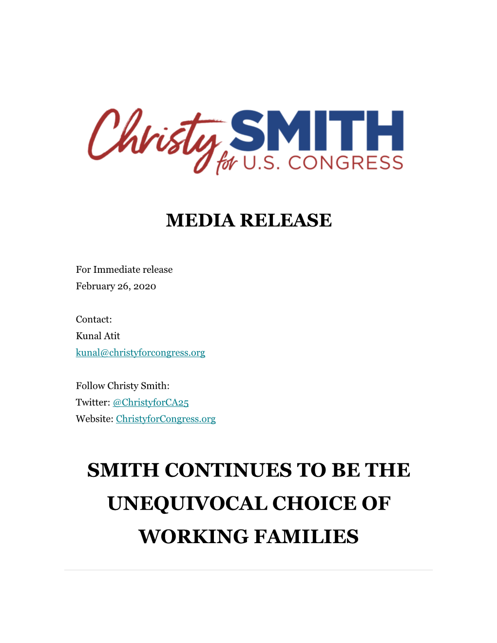 Smith Continues to Be the Unequivocal Choice Of
