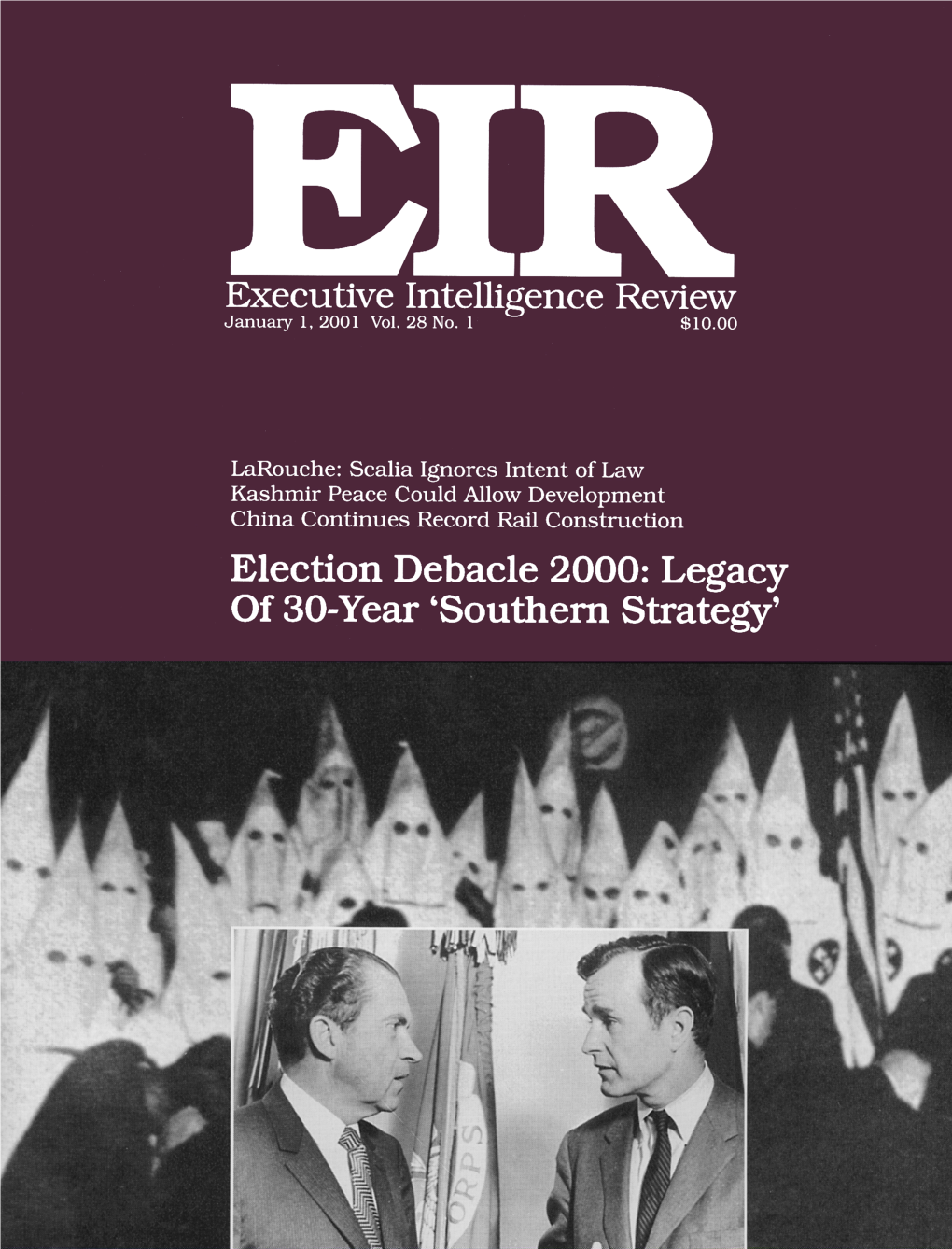 Executive Intelligence Review, Volume 28, Number 1, January 1