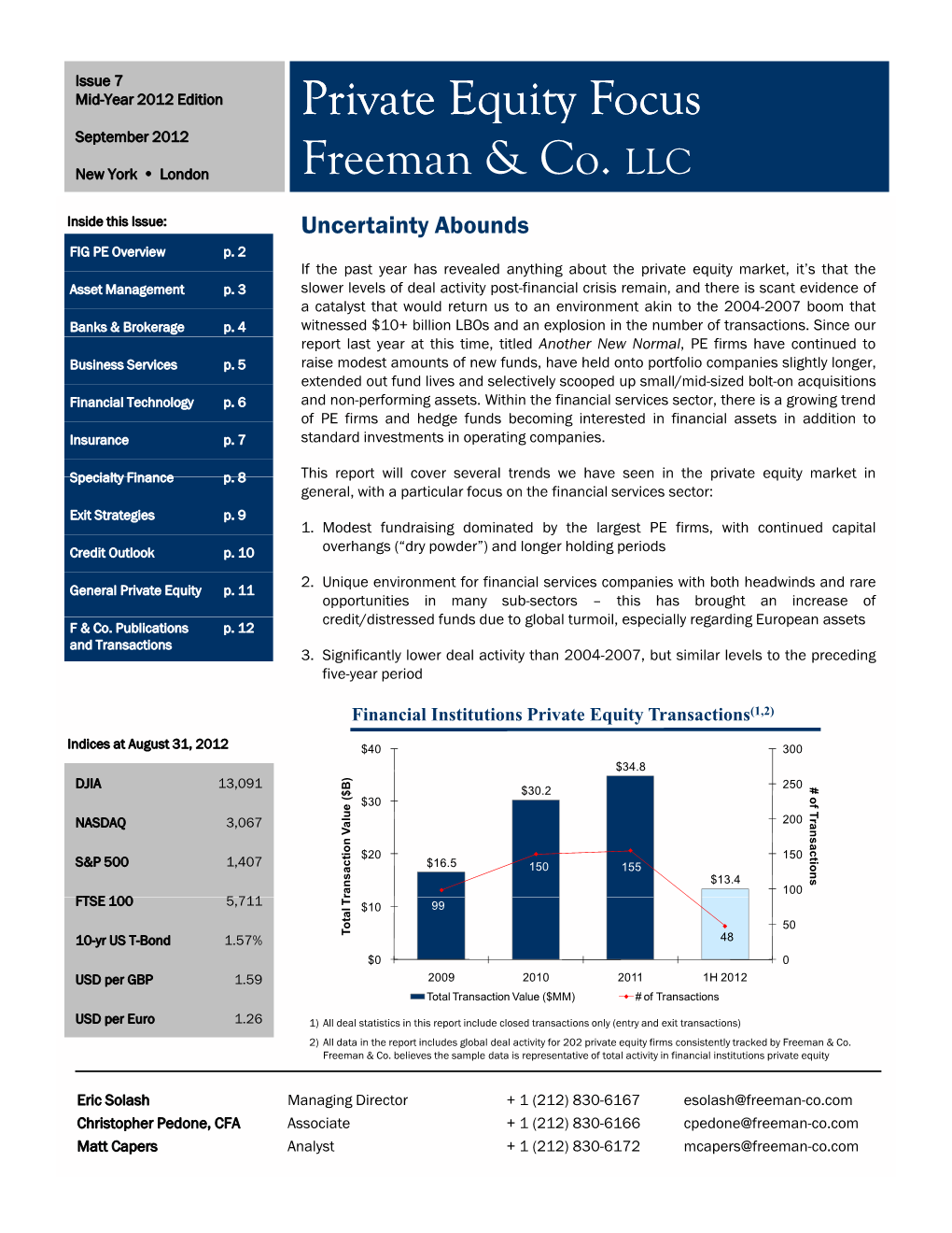 Private Equity Focus Freeman & Co