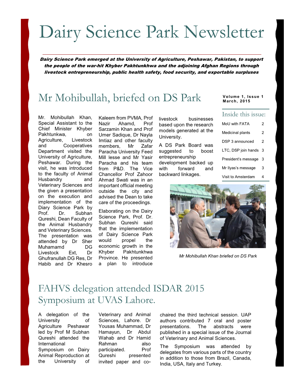 Dairy Science Park Newsletter