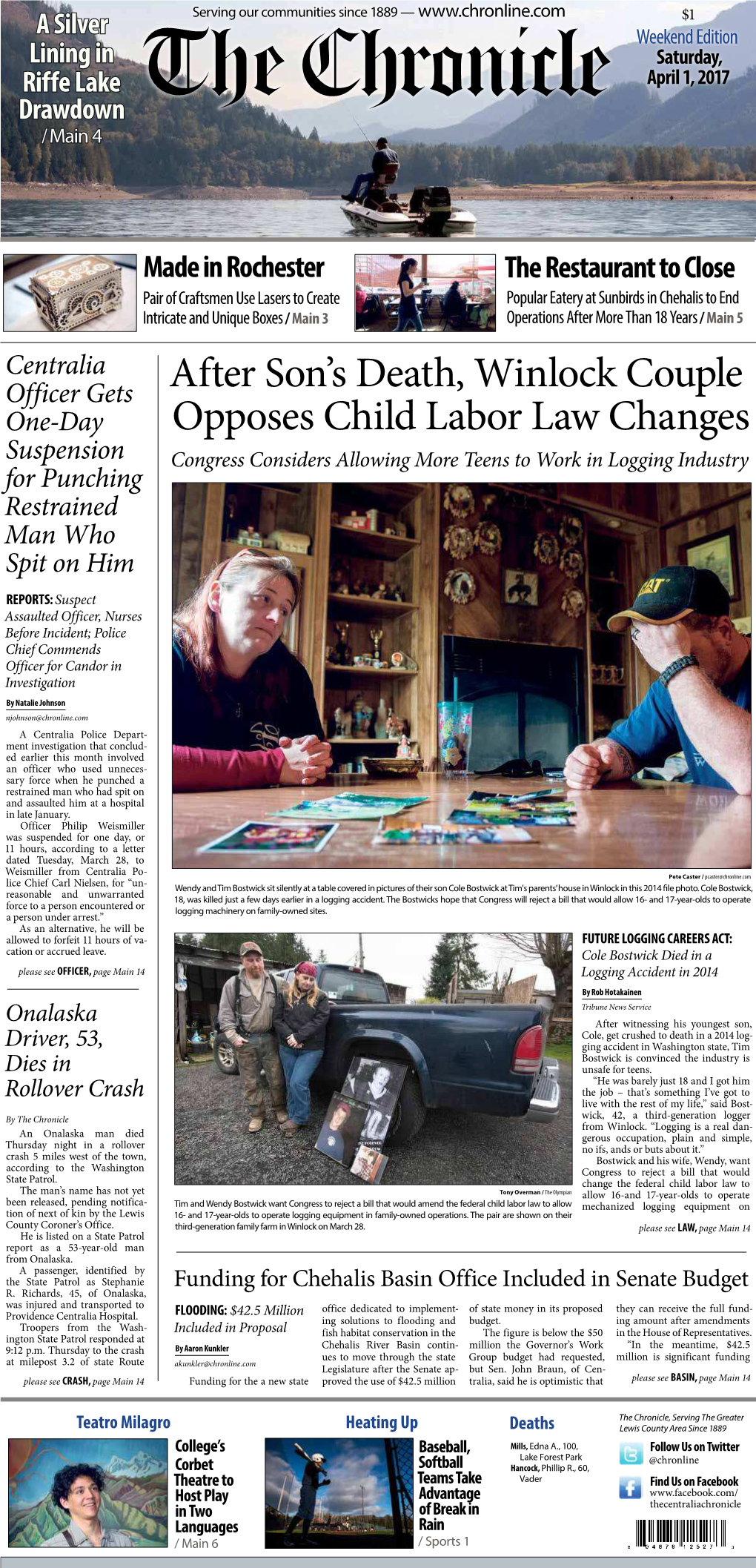 After Son's Death, Winlock Couple Opposes Child Labor Law Changes