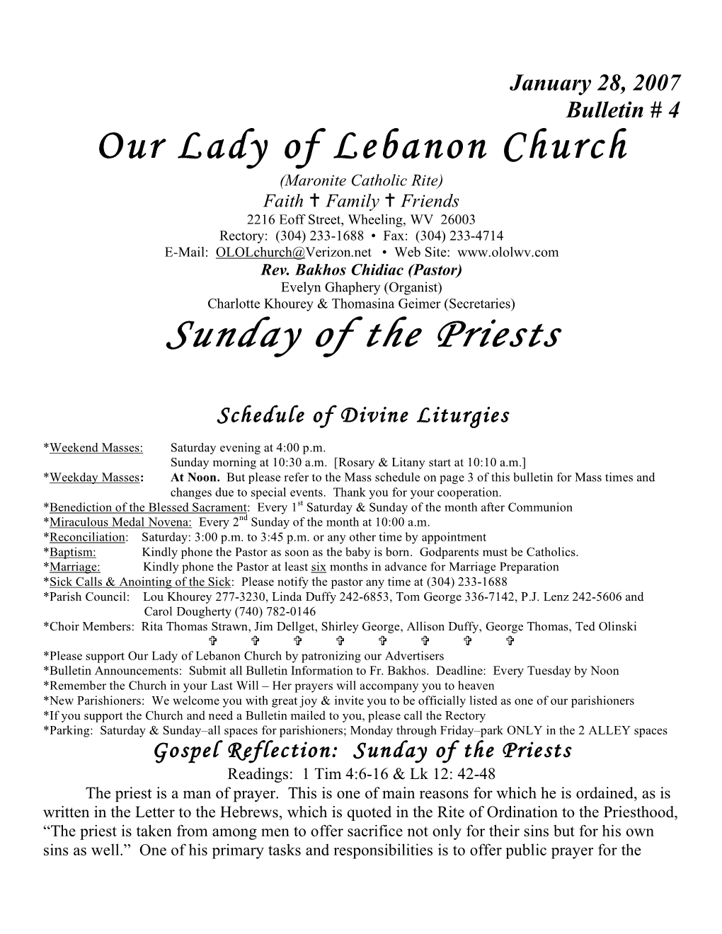 Sunday of the Priests