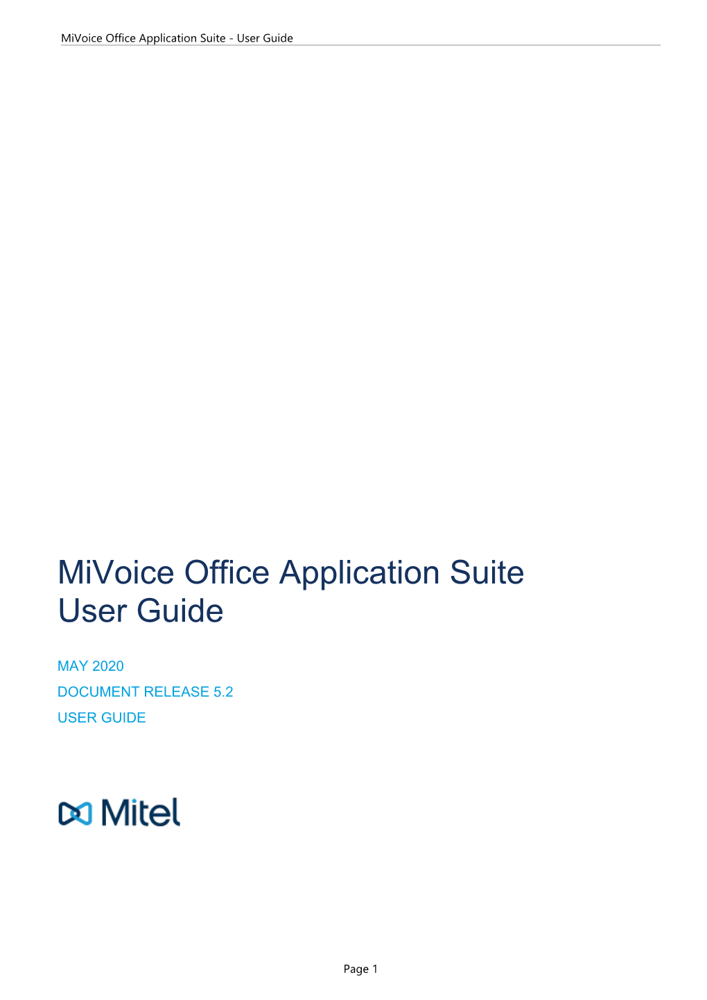 Mitel Mivoice Office Application Suite User Guide