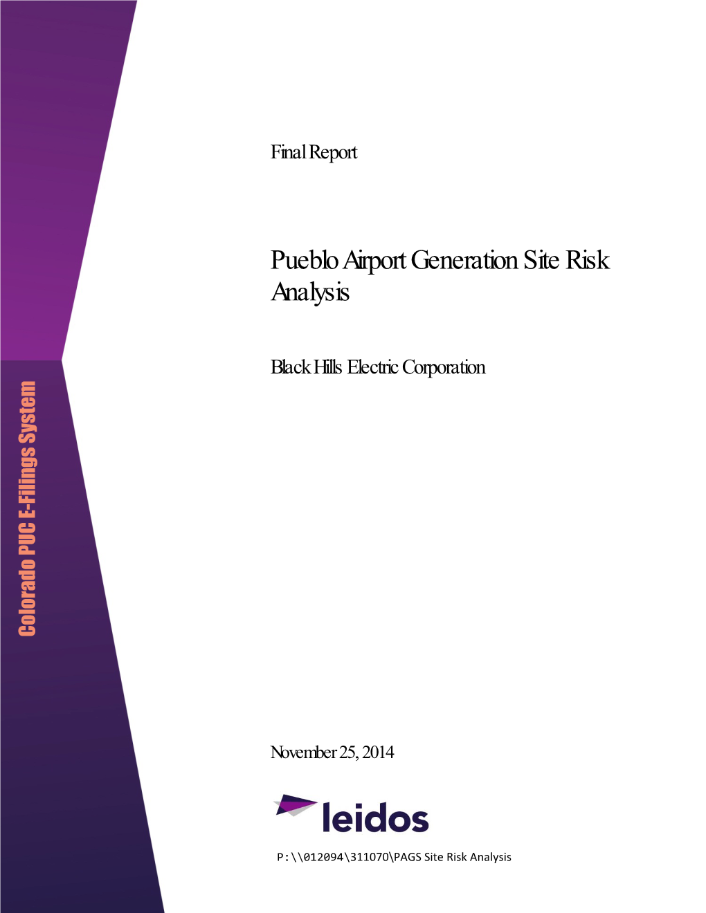 Black Hills NOV 25 2014 Leidos PAGS Report.Pdf