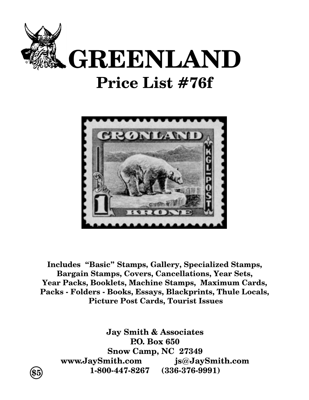 GREENLAND Price List #76F