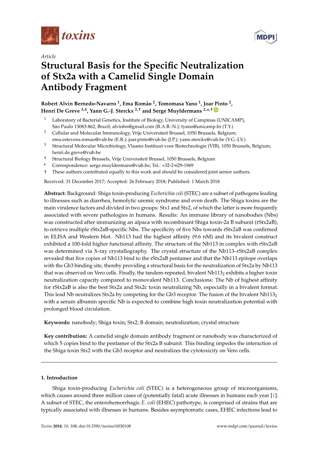 Structural Basis for the Specific Neutralization of Stx2a With