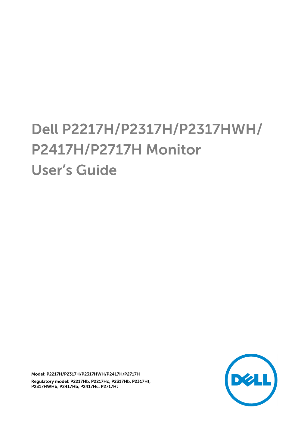 Dell P2417H Monitor User's Guide