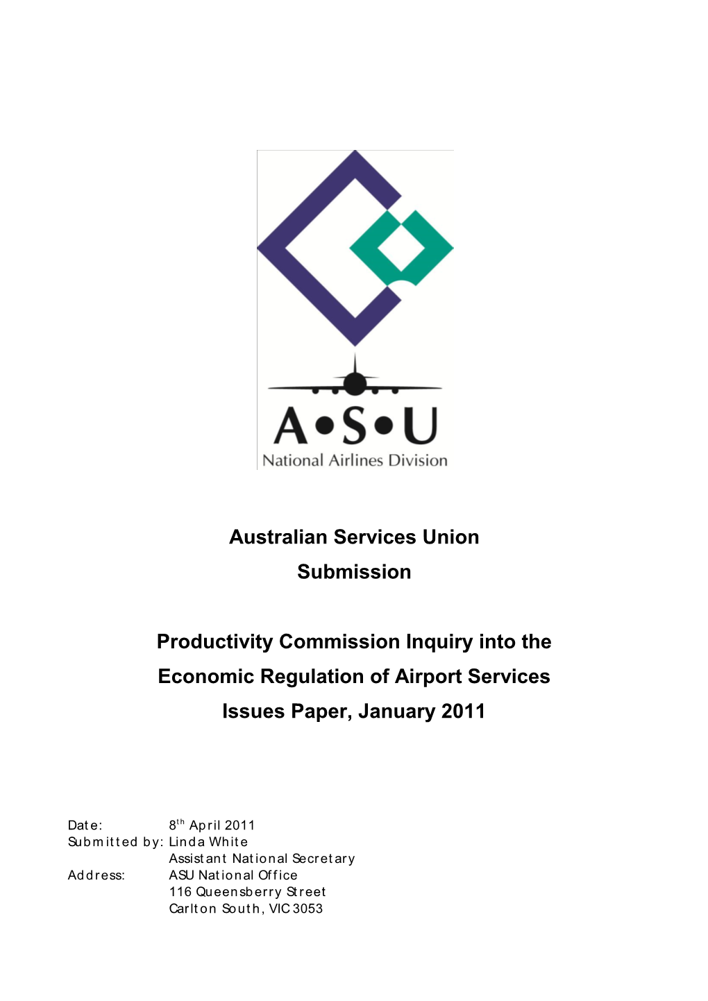 Australian Services Union Submission