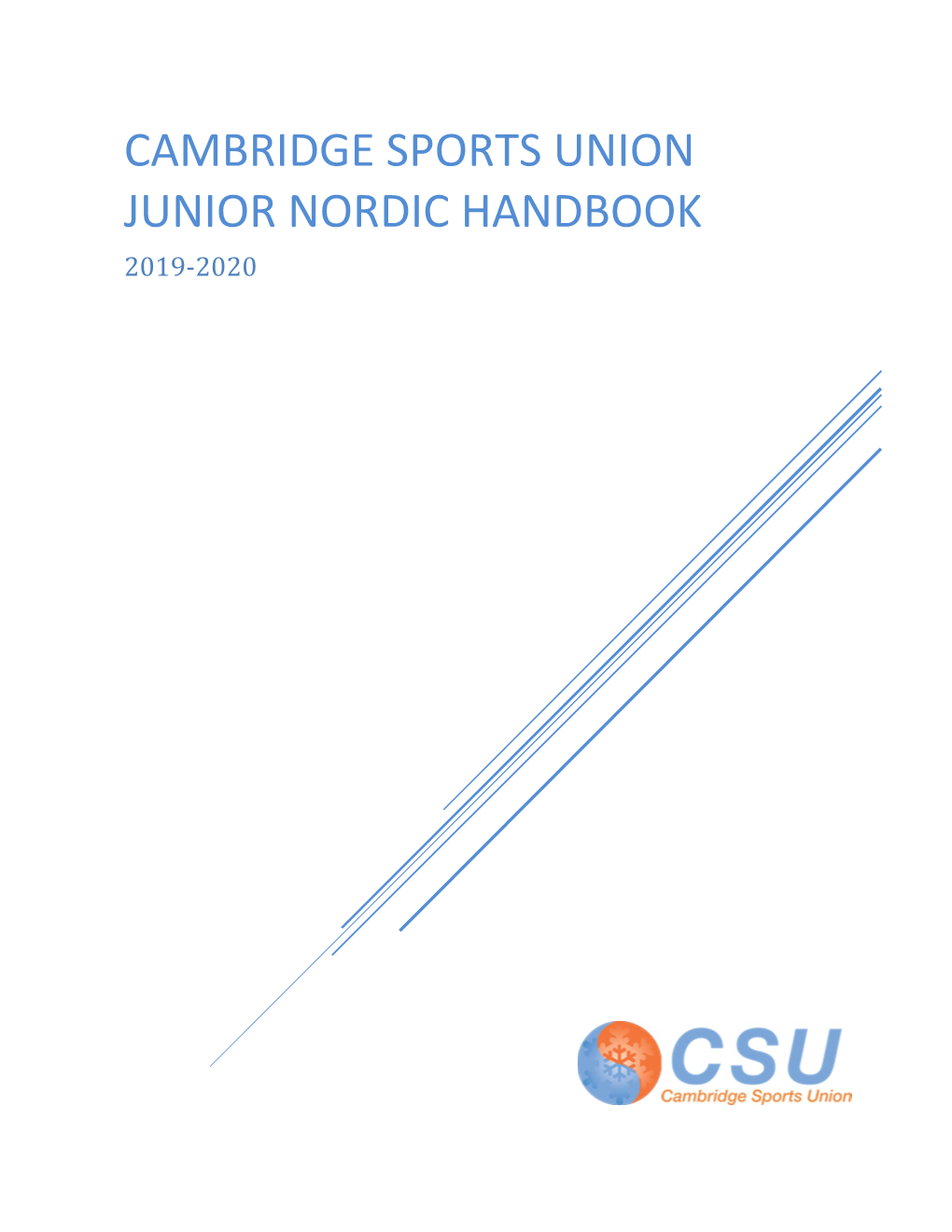 Cambridge Sports Union Junior Nordic Handbook