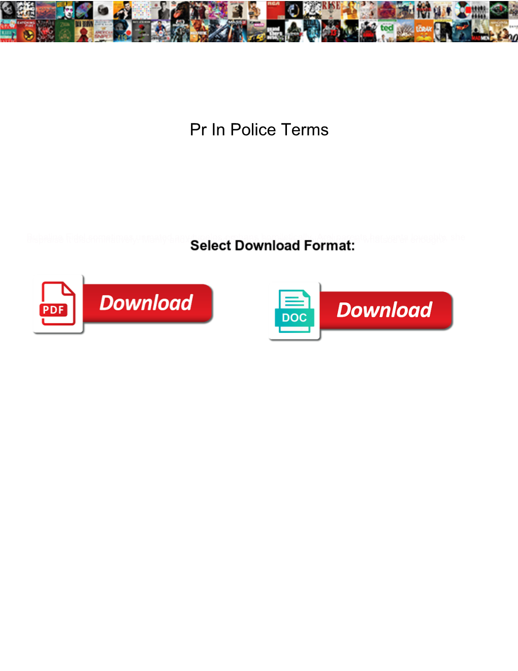 Pr in Police Terms