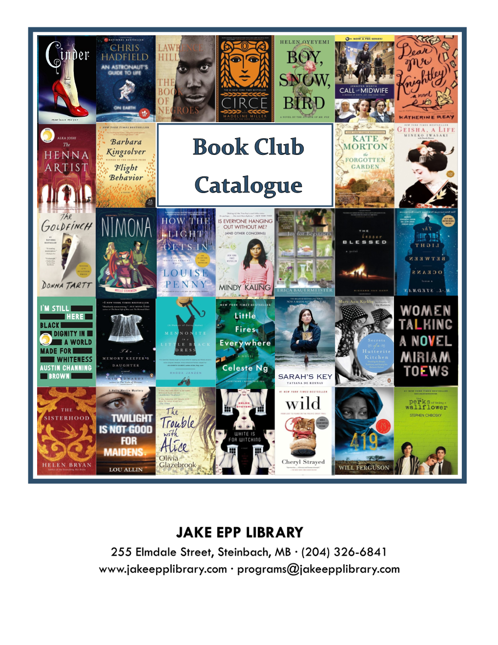 Pdf of Our Book Club Kit Catalogue