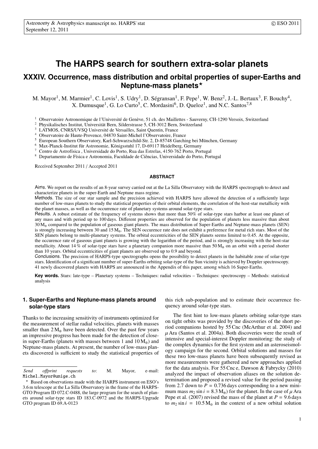 The HARPS Search for Southern Extra-Solar Planets XXXIV