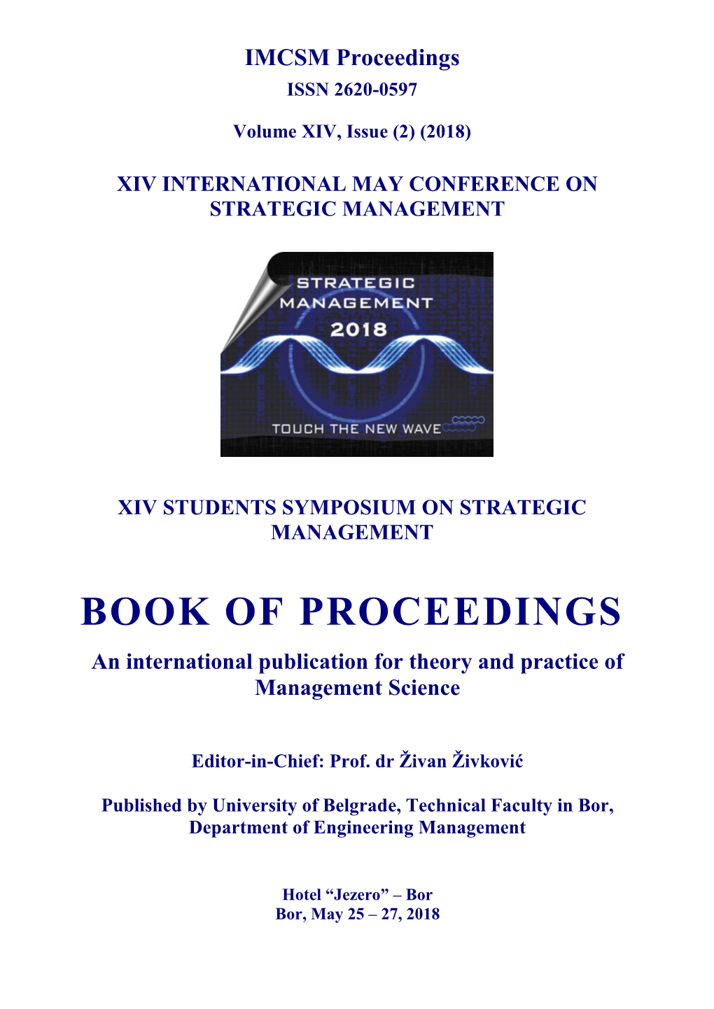 International May Conference on Strategic Management