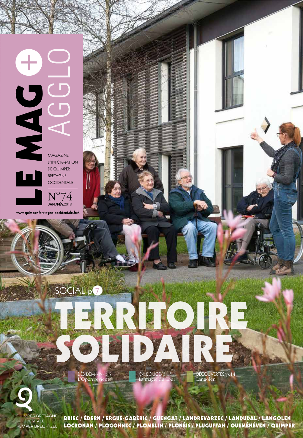 SOCIAL P 7 TERRITOIRE SOLIDAIRE DÈS DEMAIN/P.5 ÇA BOUGE/P.13 DÉCOUVERTES/P.14 L’Open Revient La Magie Du Tour Langolen