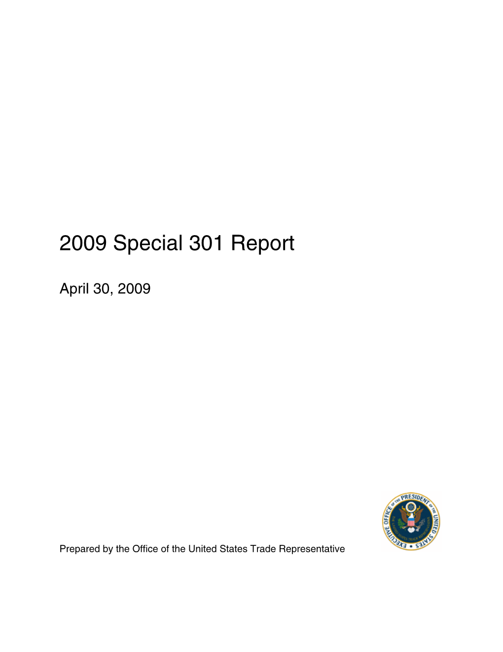 2009 Special 301 Report