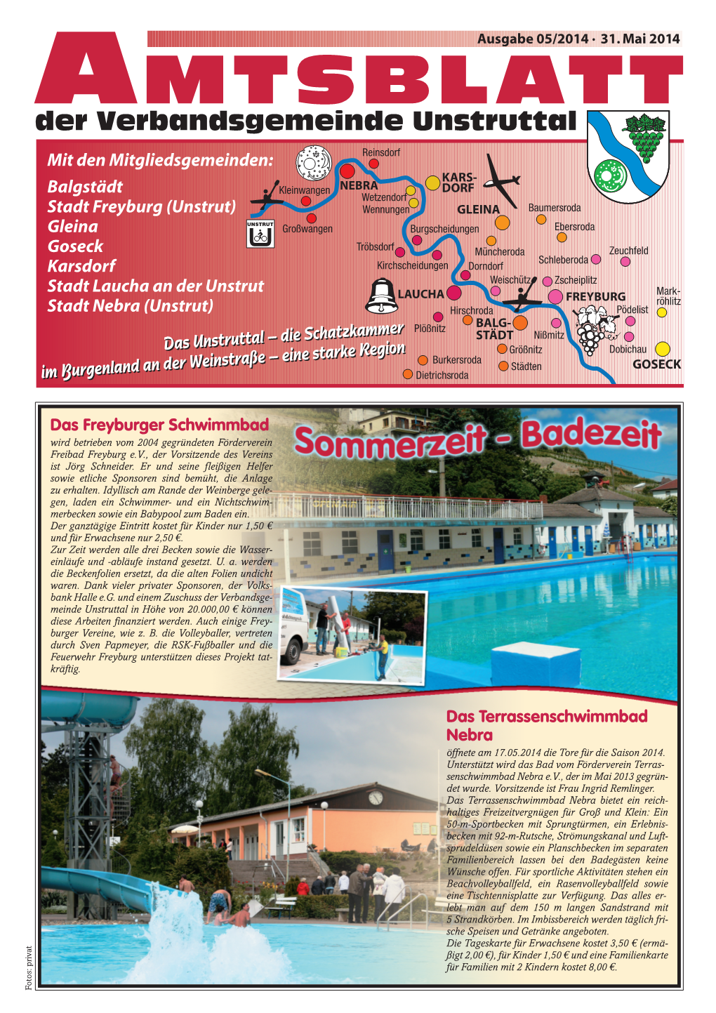 Ausgabe 05/2014 (31.05.2014) Amtsblatt 2 Ausgabe 05/2014 (31.05.2014)