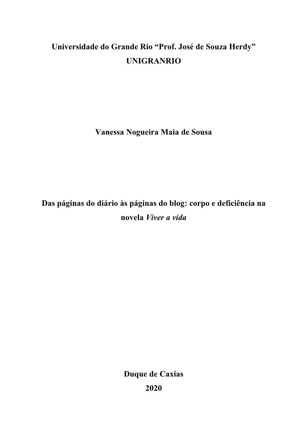 Corpo E Deficiência Na Novela "Viver a Vida