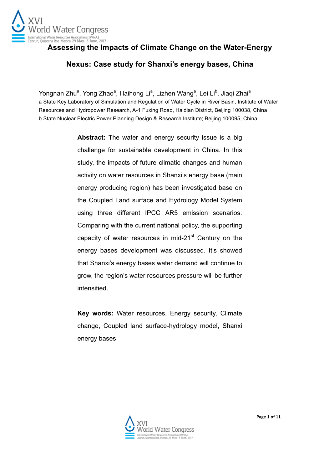 Case Study for Shanxi's Energy Bases, China