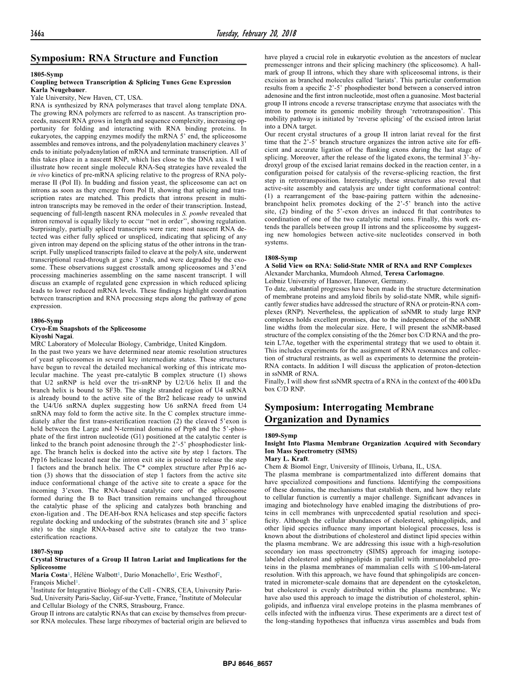 RNA Structure and Function Symposium