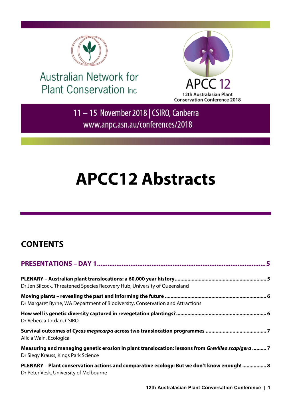 APCC12 Abstracts