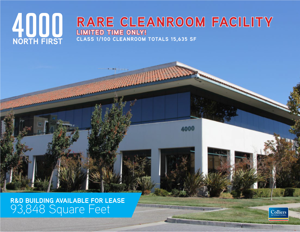 Rare Cleanroom Facility Limited Time Only! Class 1/100 Cleanroom Totals 15,635 Sf