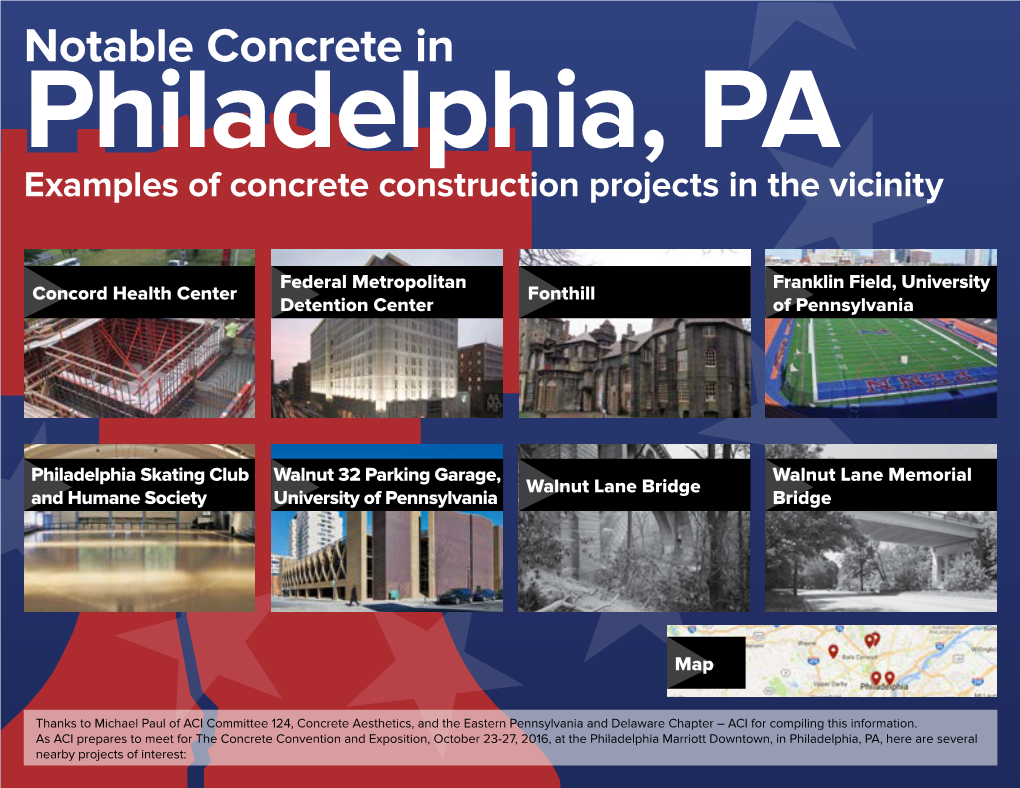 Notable Concrete in Philadelphia, PA Examples of Concrete Construction Projects in the Vicinity