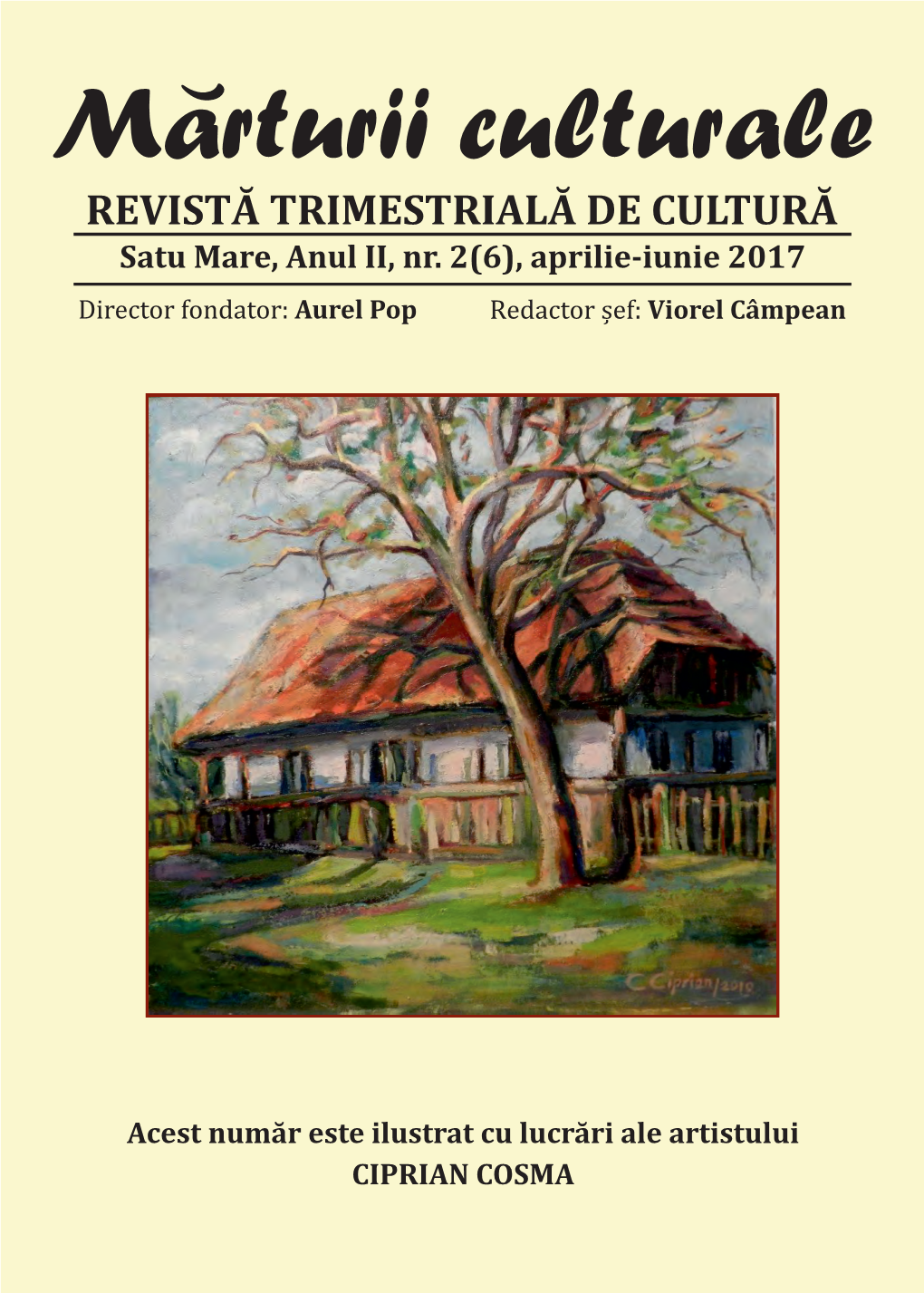 REVISTĂ TRIMESTRIALĂ DE CULTURĂ Satu Mare, Anul II, Nr