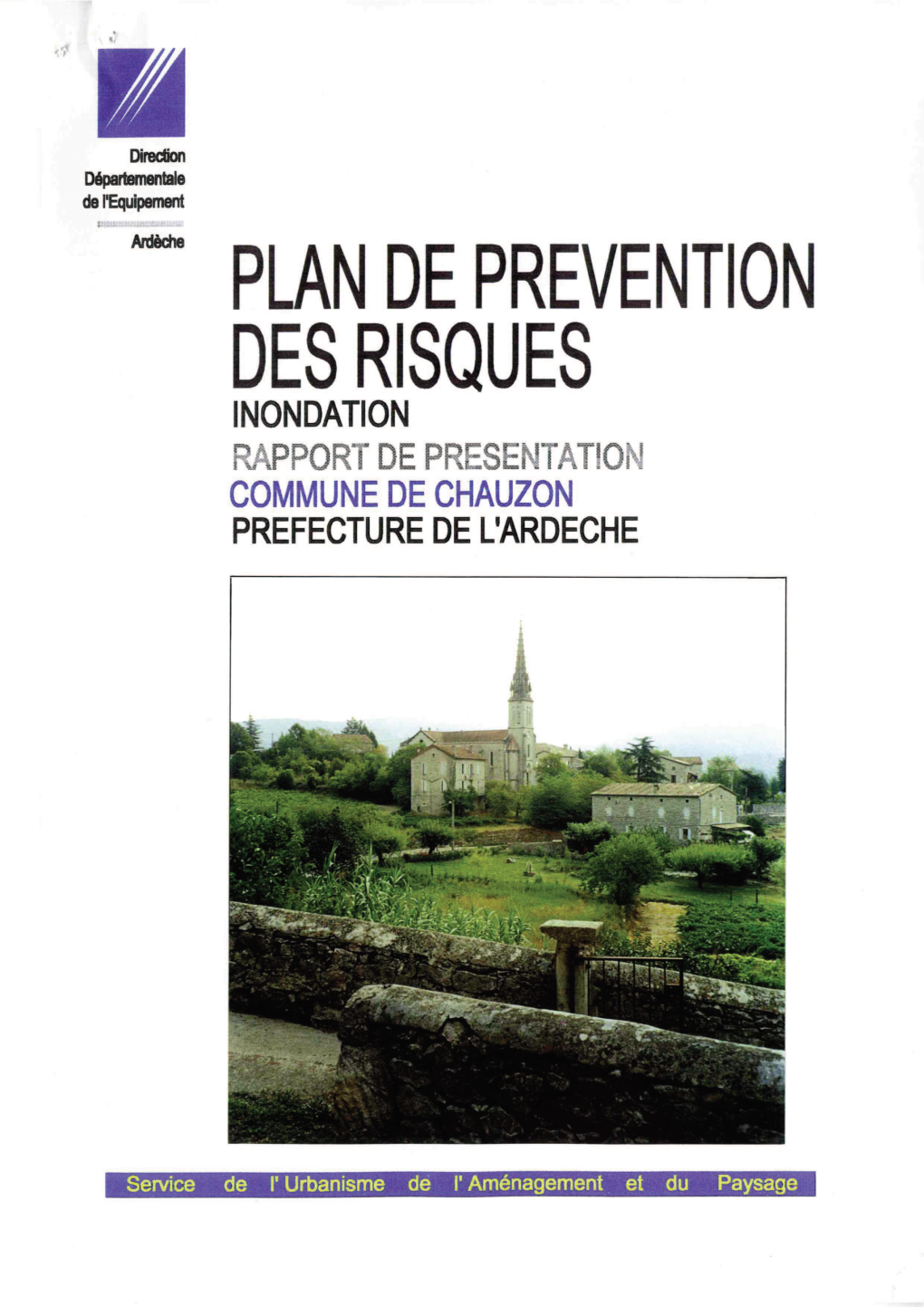 Chauzon / Rapport De Présentation 1/21