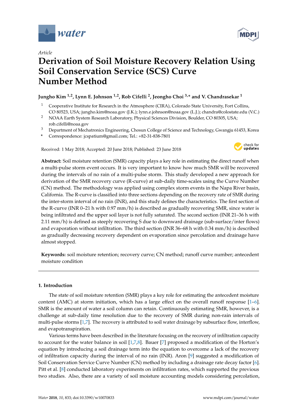 (SCS) Curve Number Method