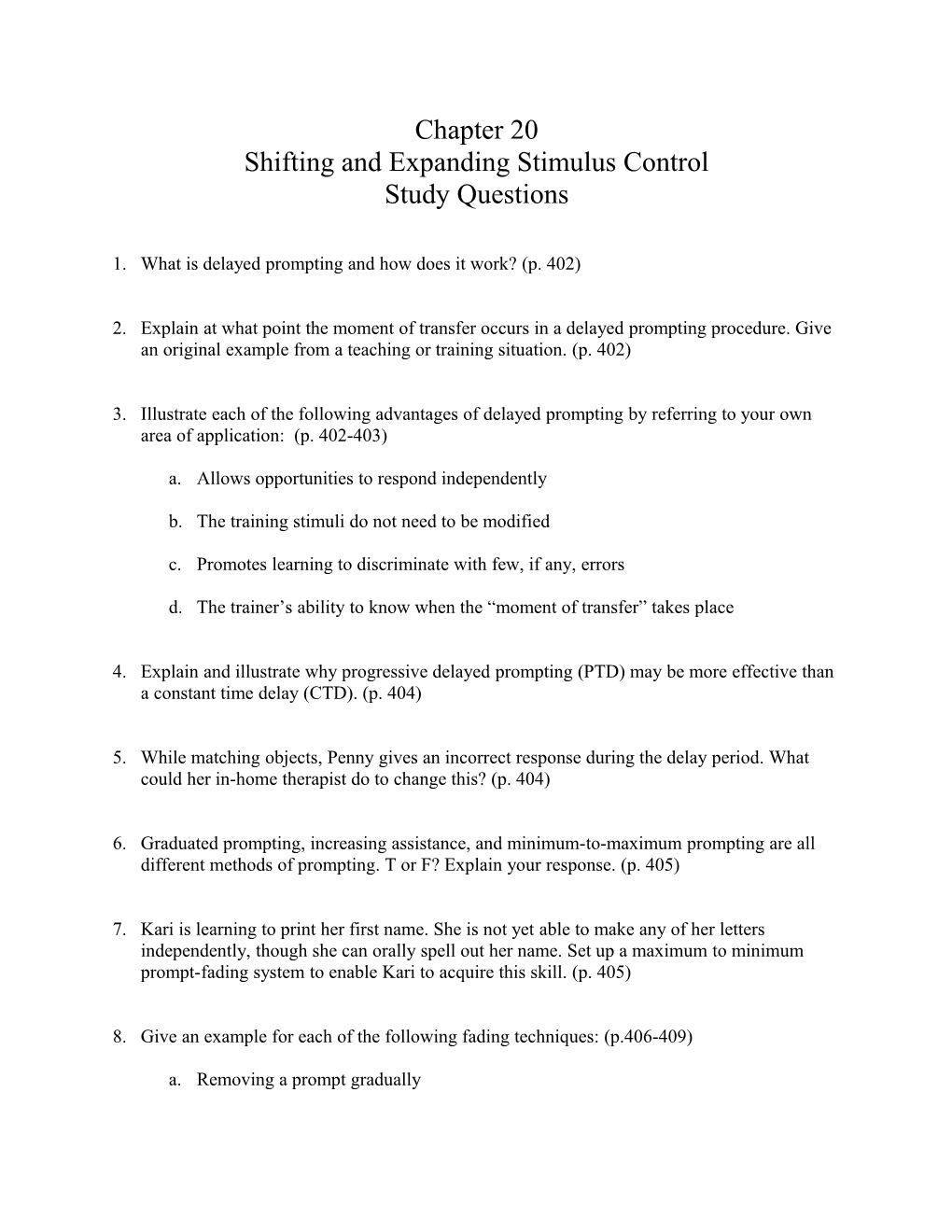 Shifting and Expanding Stimulus Control