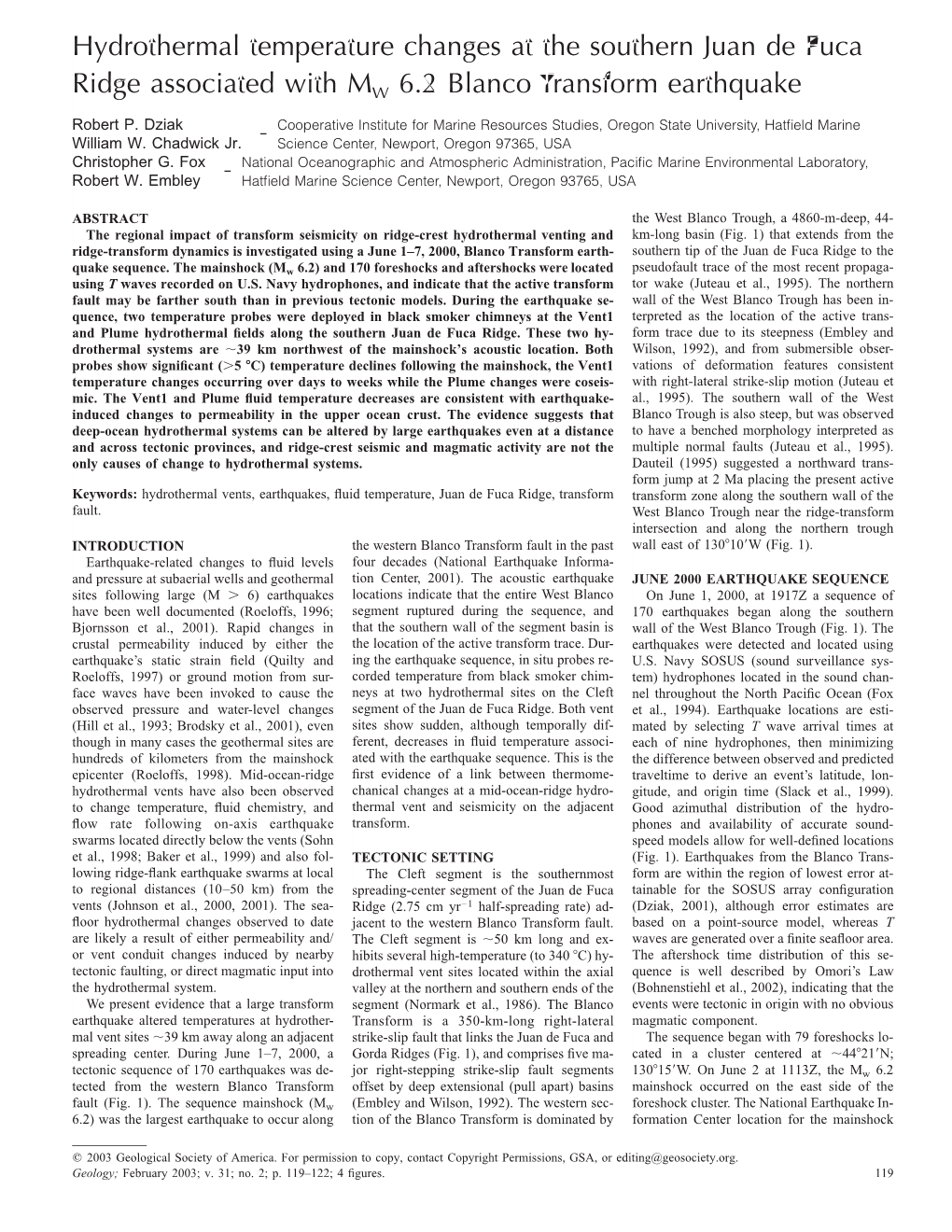 Hydrothermal Temperature Changes at the Southern Juan De Fuca Ridge