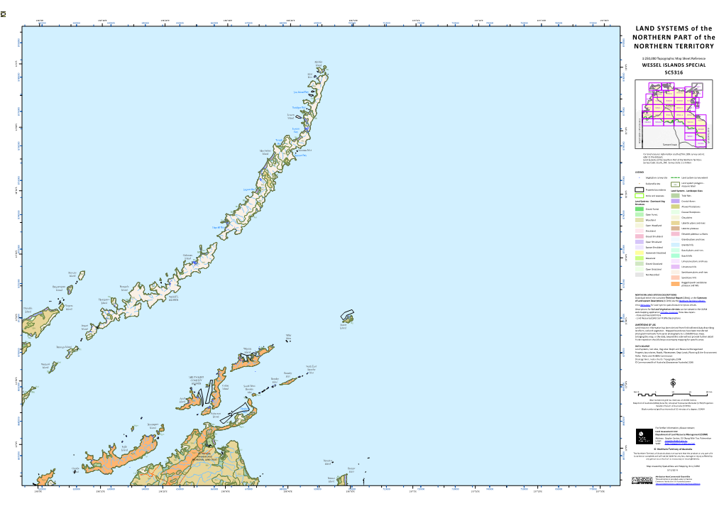 Map Sheet SC5316, Wessel Islands