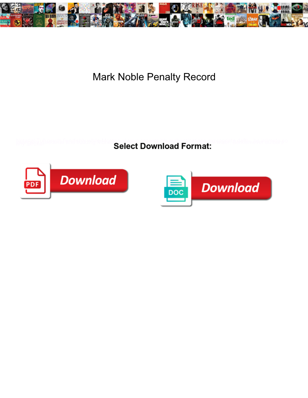 Mark Noble Penalty Record