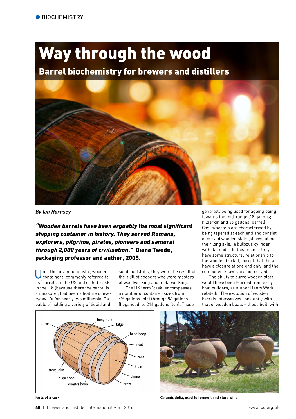 Way Through the Wood Barrel Biochemistry for Brewers and Distillers