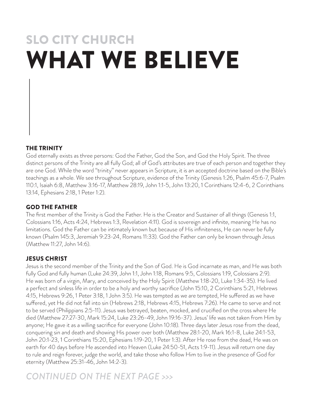 What We Believe