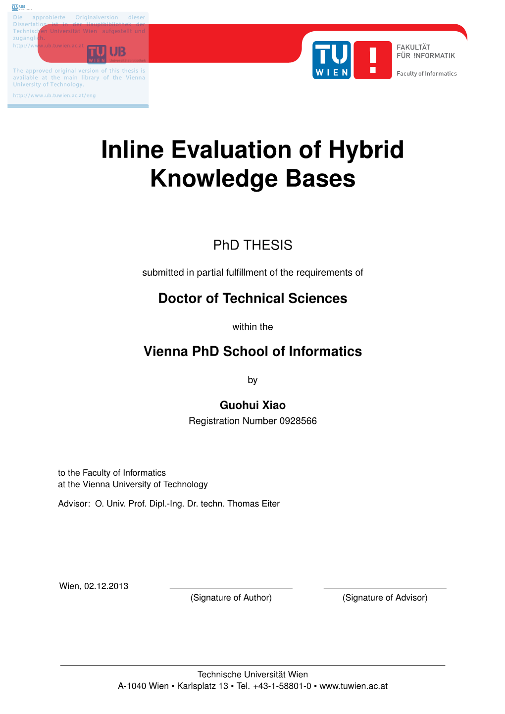 Inline Evaluation of Hybrid Knowledge Bases