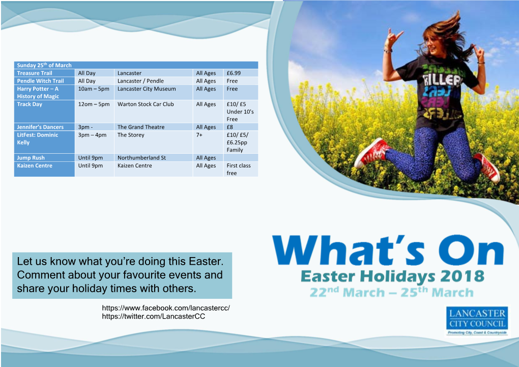 Let Us Know What You're Doing This Easter