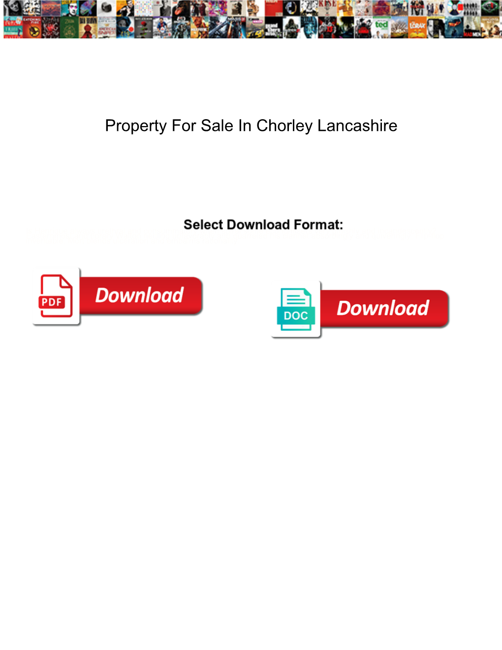 Property for Sale in Chorley Lancashire