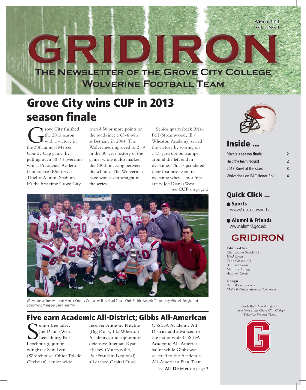 Grove City Wins CUP in 2013 Season Finale