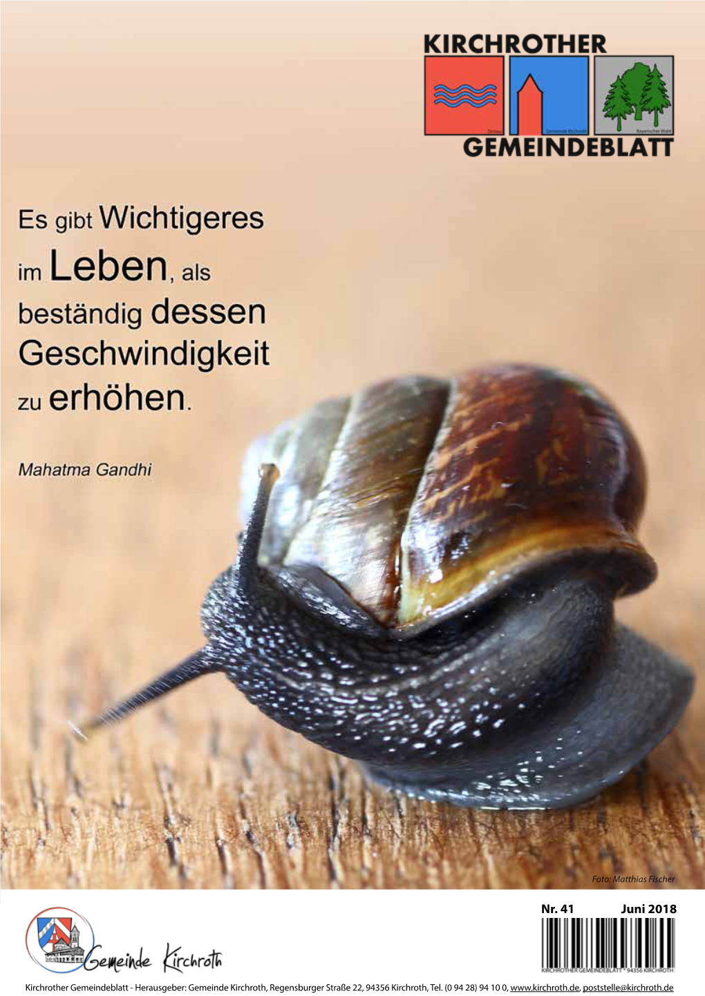 Gemeindeblatt Nr. 41 (Juni 2018)