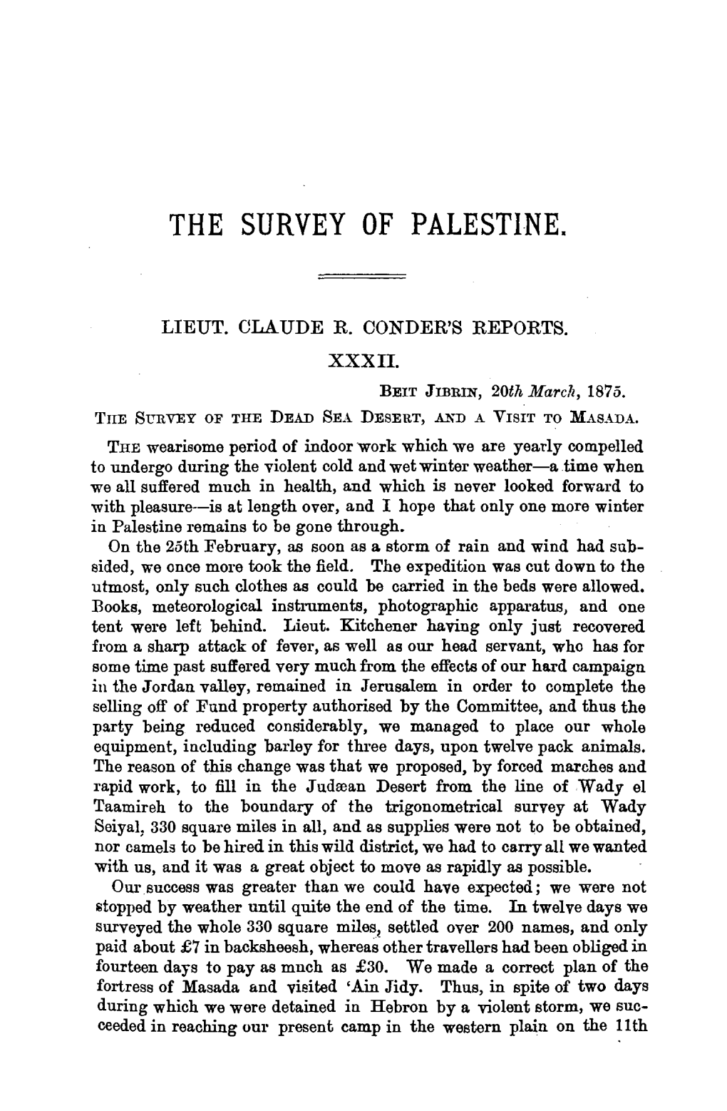 The Survey of Palestine