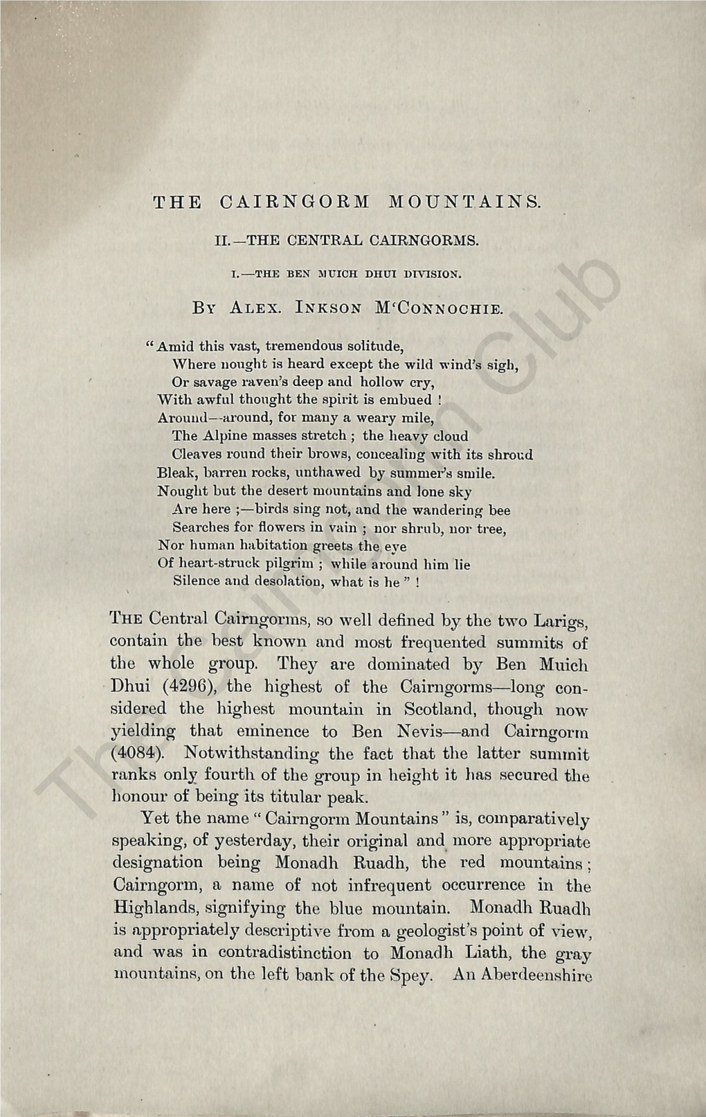 The Cairngorm Club Journal 005, 1895