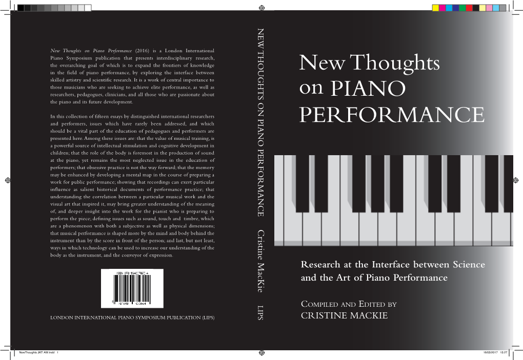 New Thoughts on Piano Performance
