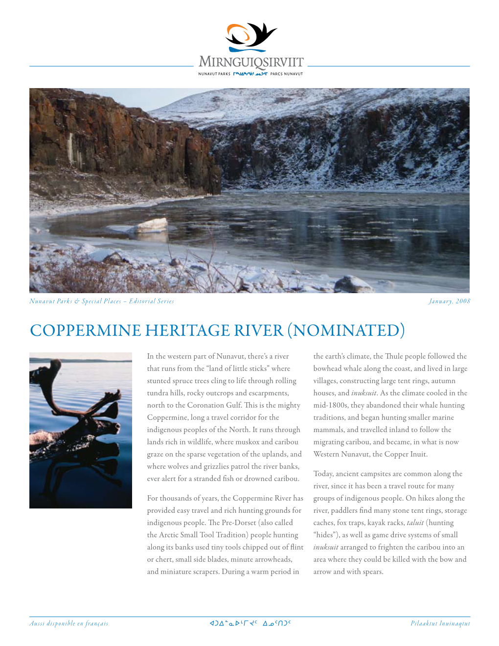 Coppermine Heritage River (Nominated)