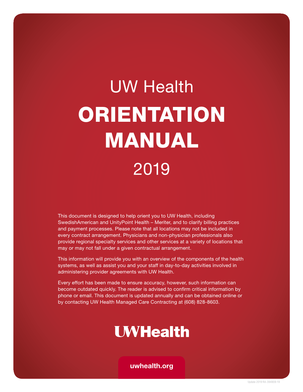 Orientation Manual 2019