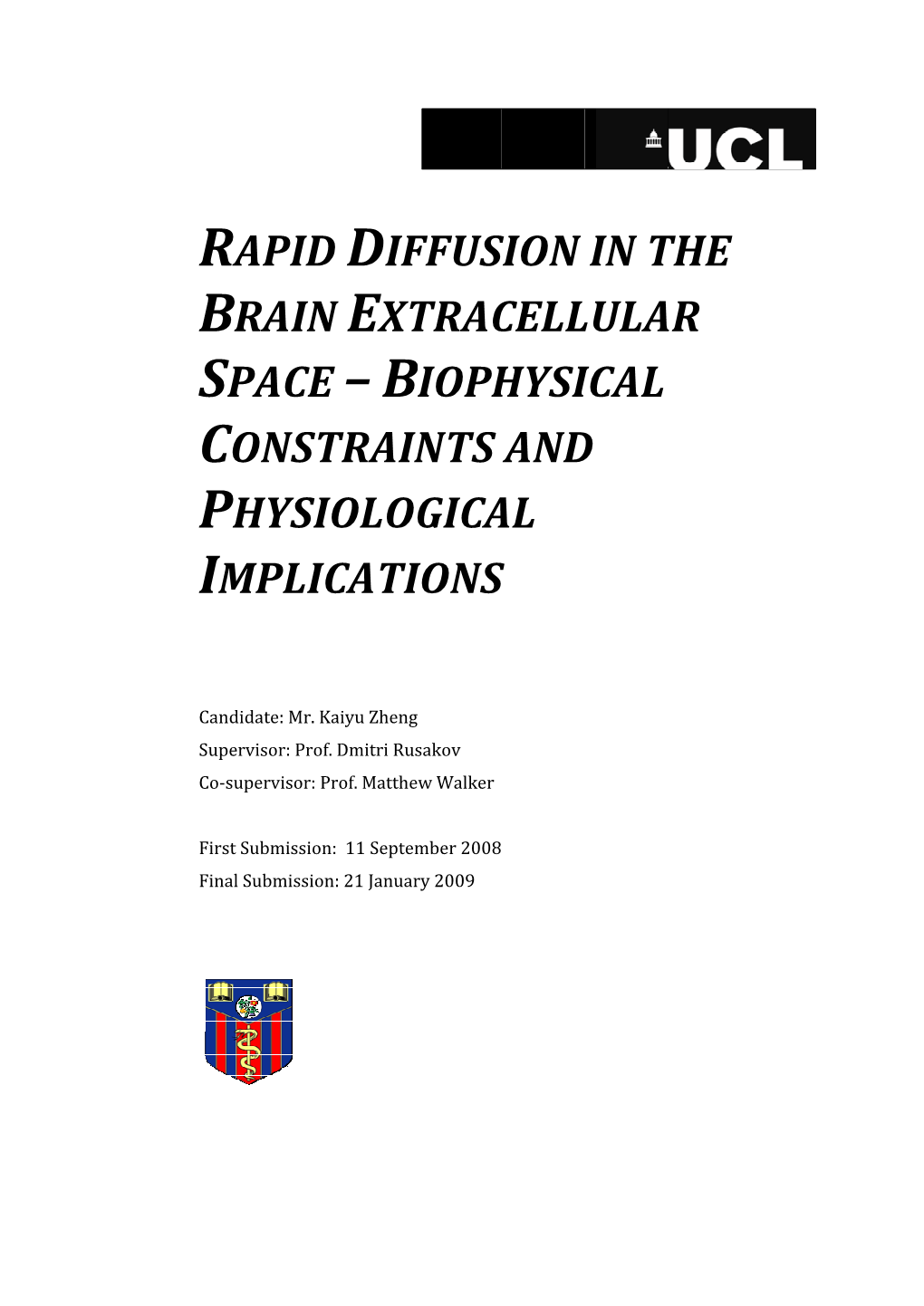Rapid Diffusion in the Brain Extracellular Space – Biophysical Constraints and Physiological Implications