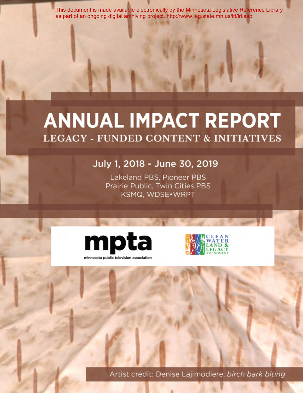 MPTA Annual Impact Report 2019