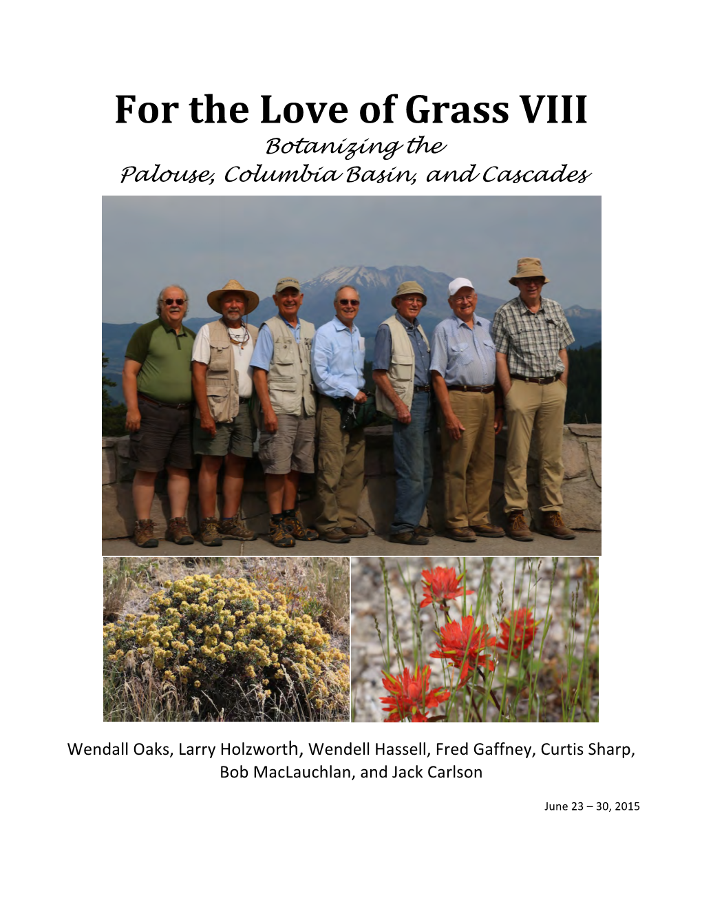 For the Love of Grass VIII 2015