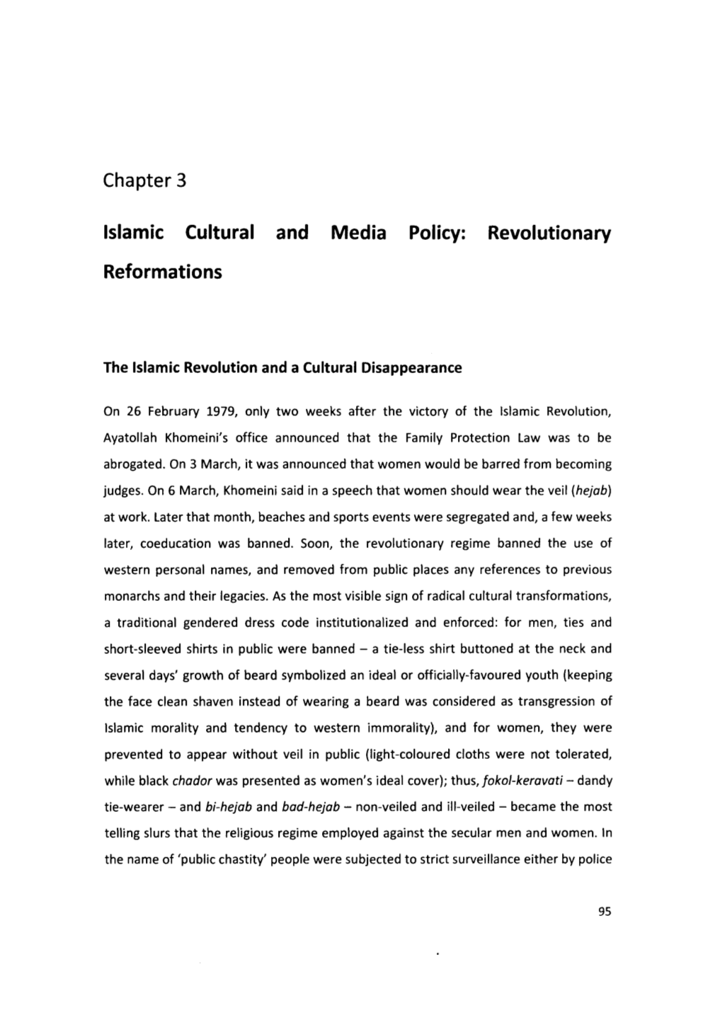 Chapters Islamic Cultural and Media Policy: Revolutionary Reformations
